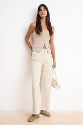 Farmerke TWOSS26JE00216 - bež