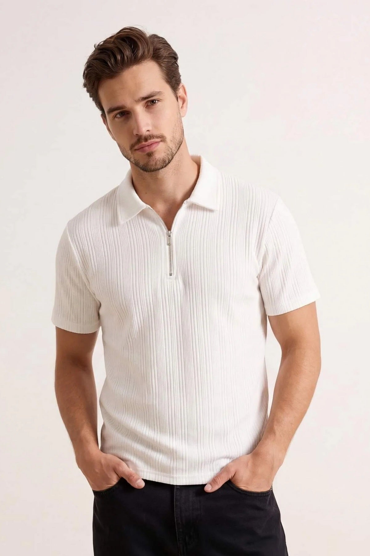 Polo majica TMNSS26PO00019 - ekru [djesi-src-a10d307c4655b9ca3f1f5f02df5667abbee812667d70de790ae7e2e994130d7e]