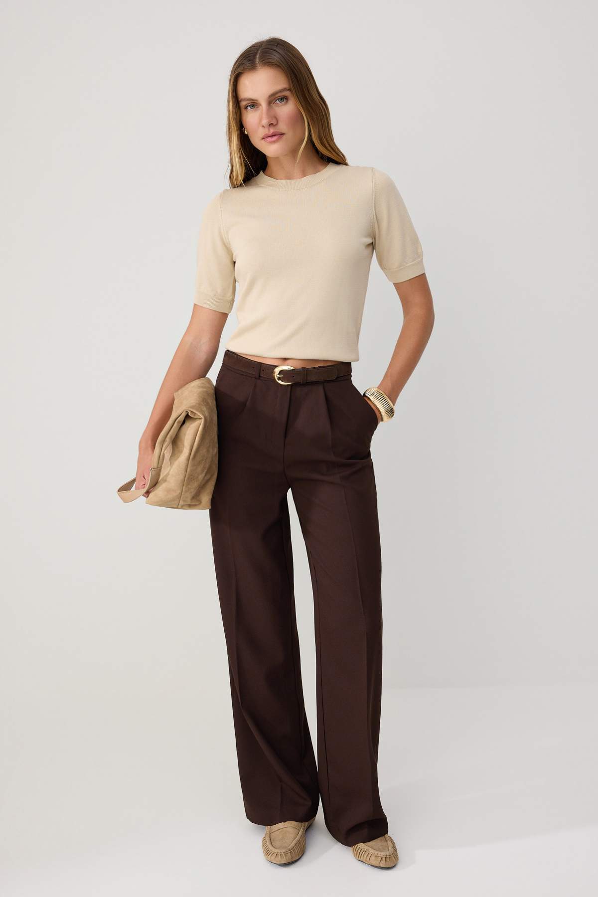 Pantalone TWOSS24PL00084 - braon [djesi-src-8faf732e52f15572ab462509cdc2742ae87b41020721fd5d2fb95e02b14b8c23]