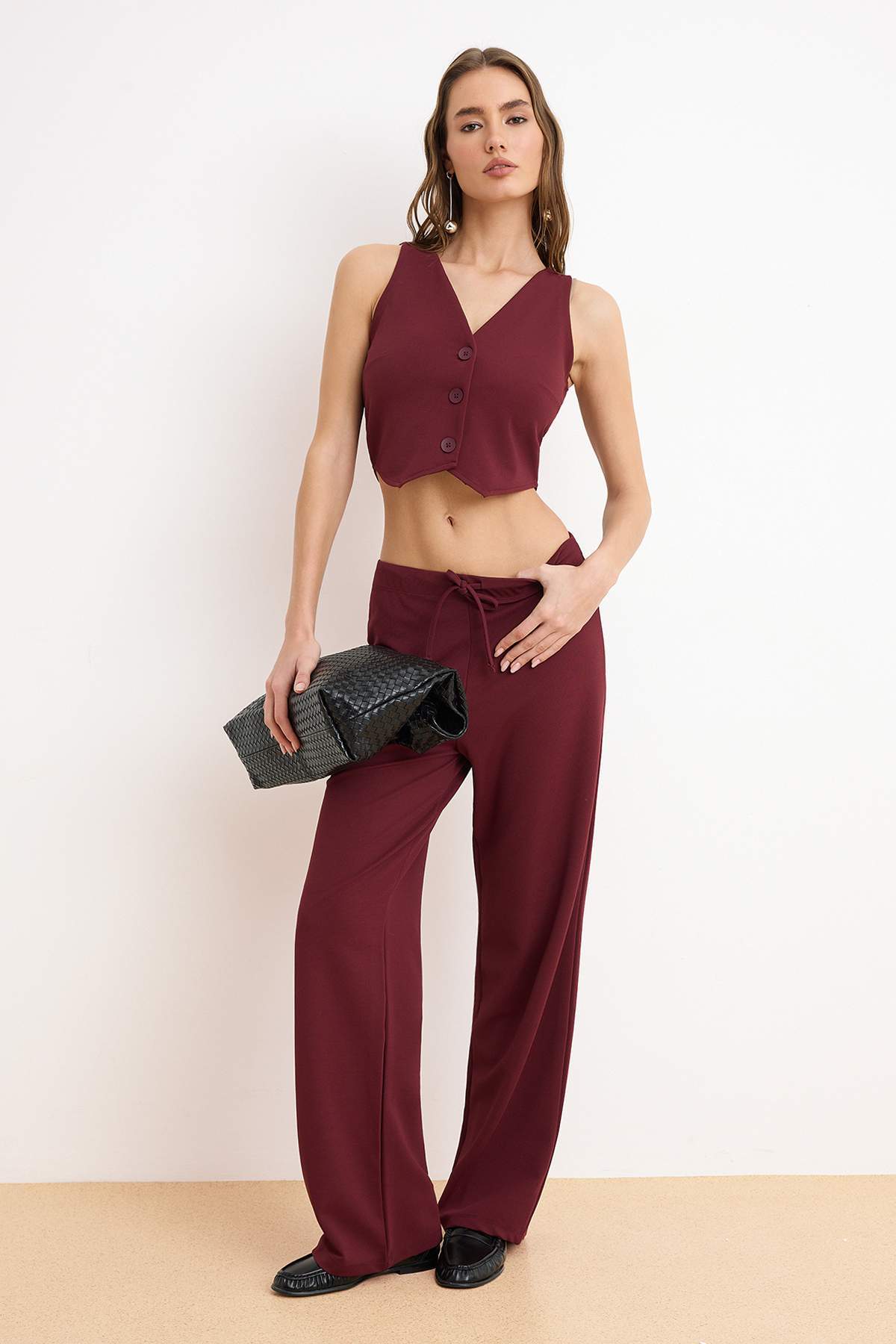 Pantalone TWOSS24AU00017 - bordo