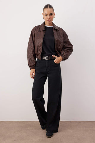 Farmerke TWOAW26JE00265 - crna