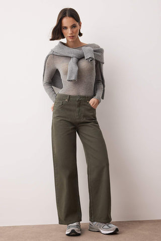 Farmerke TWOAW26JE00190 - khaki
