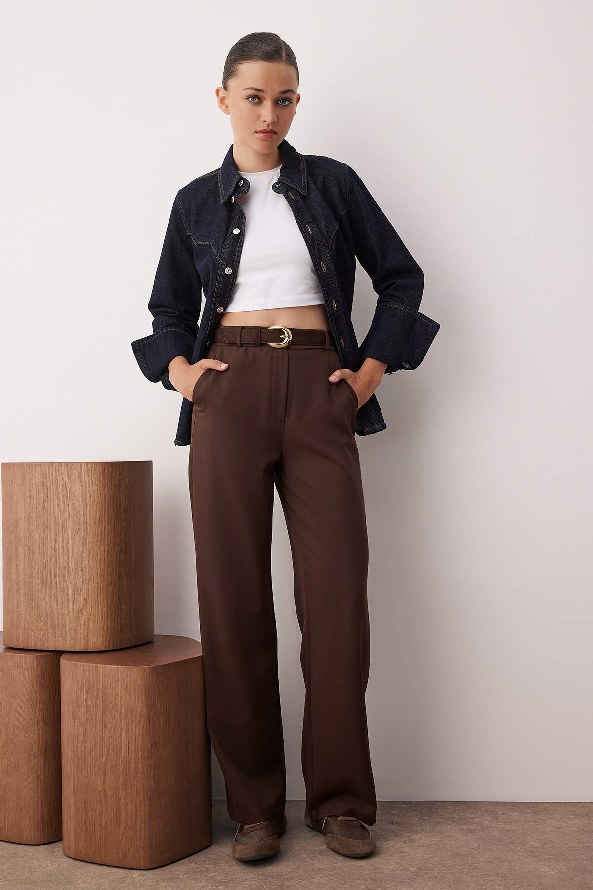 Pantalone TWOAW21PL0332 - braon [djesi-src-176ef92d18f0b08edd1bdb50f87528040b4b0bf0acc4f8fc02e894d4cf136f41]