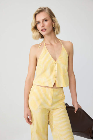 Pantalone TWOSS26AU00286 - žuta