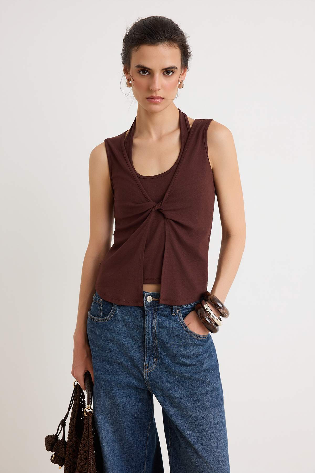 Bluze TWOSS26BZ00907 - braon