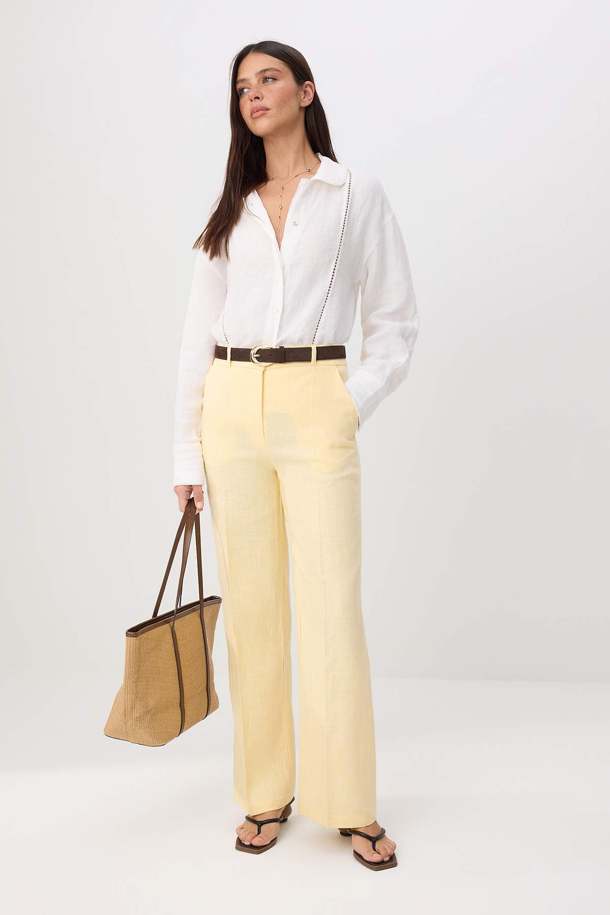 Pantalone TWOSS26PL00142 - žuta [djesi-src-9de3f4084962beb20fc8394991b8281830797bb2eac0adc6c3d937b05f65a630]