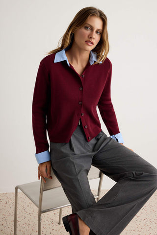 Kardigani TWOAW27KZ00204 - bordo