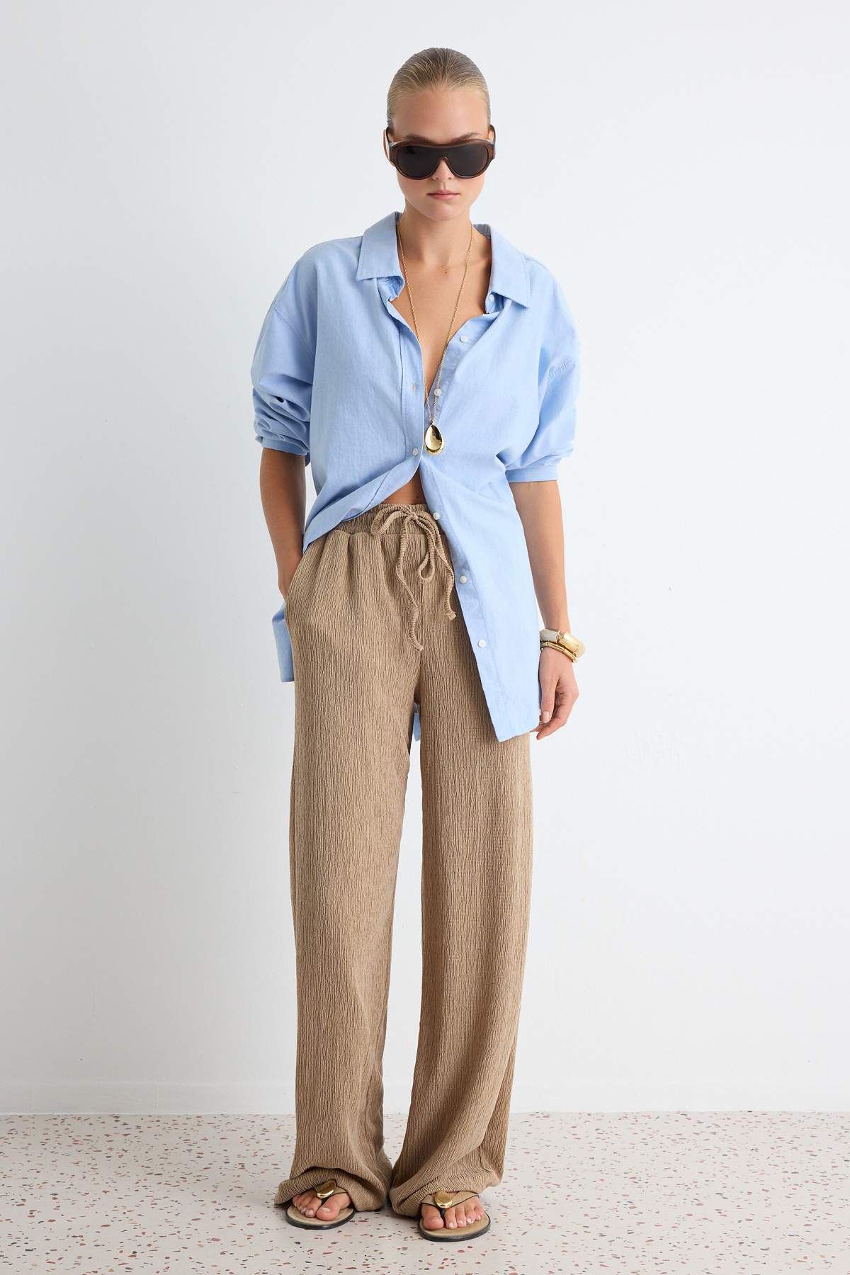 Pantalone TWOSS24PL00054 - vizon [djesi-src-467d1b221c675dd6bbd88681e9668bf89dcfa0e626726a6ee03a795137f141e5]