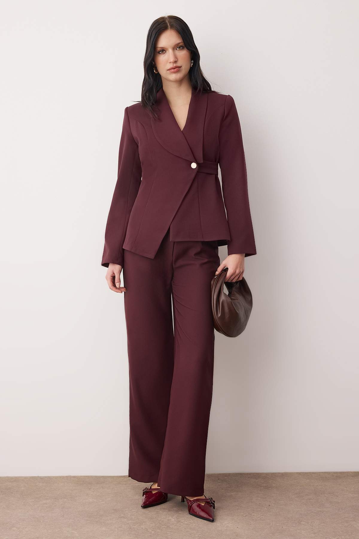 Pantalone TWOAW26AU00145 - šljive