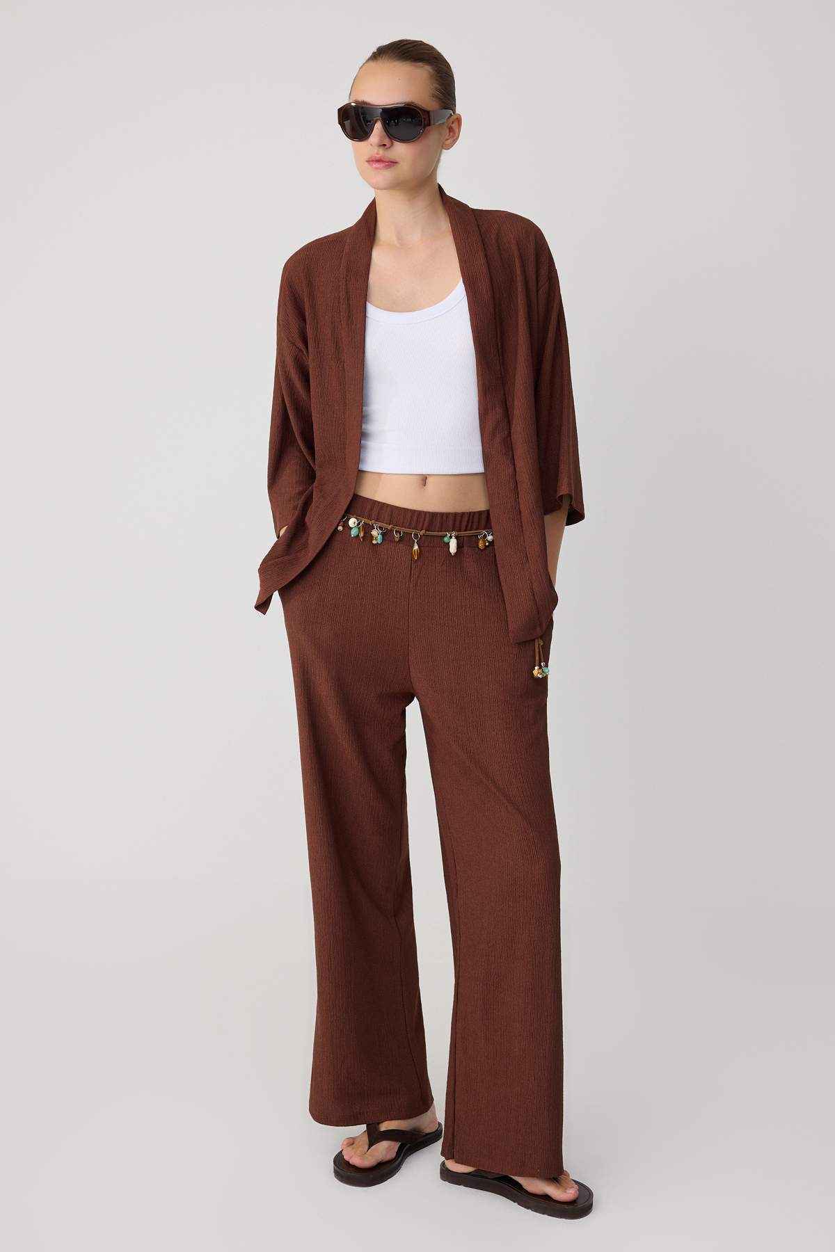 Pantalone TWOSS24AU00091 - braon
