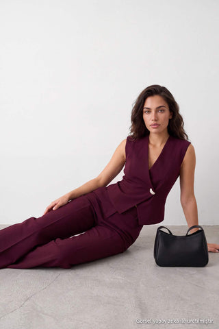 Pantalone TWOAW27AU00113 - šljive