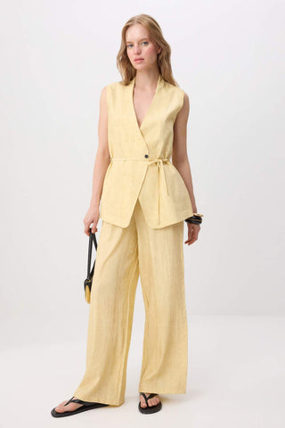 Pantalone TWOSS26AU00274 - žuta