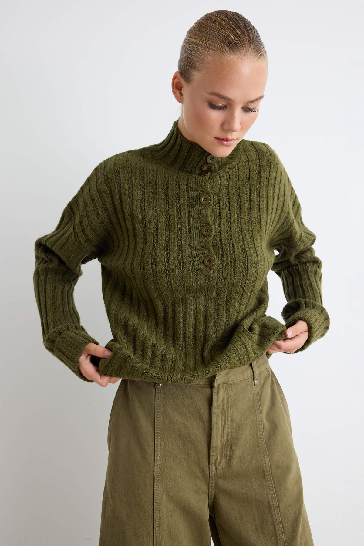 Trikotaza TWOAW21KZ0783 - khaki