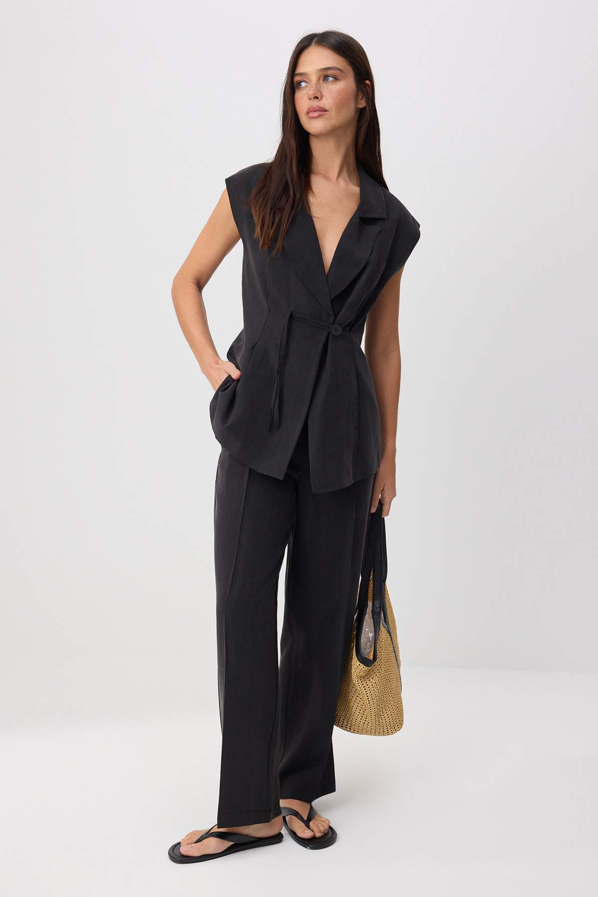 Pantalone TWOSS26AU00203 - crna