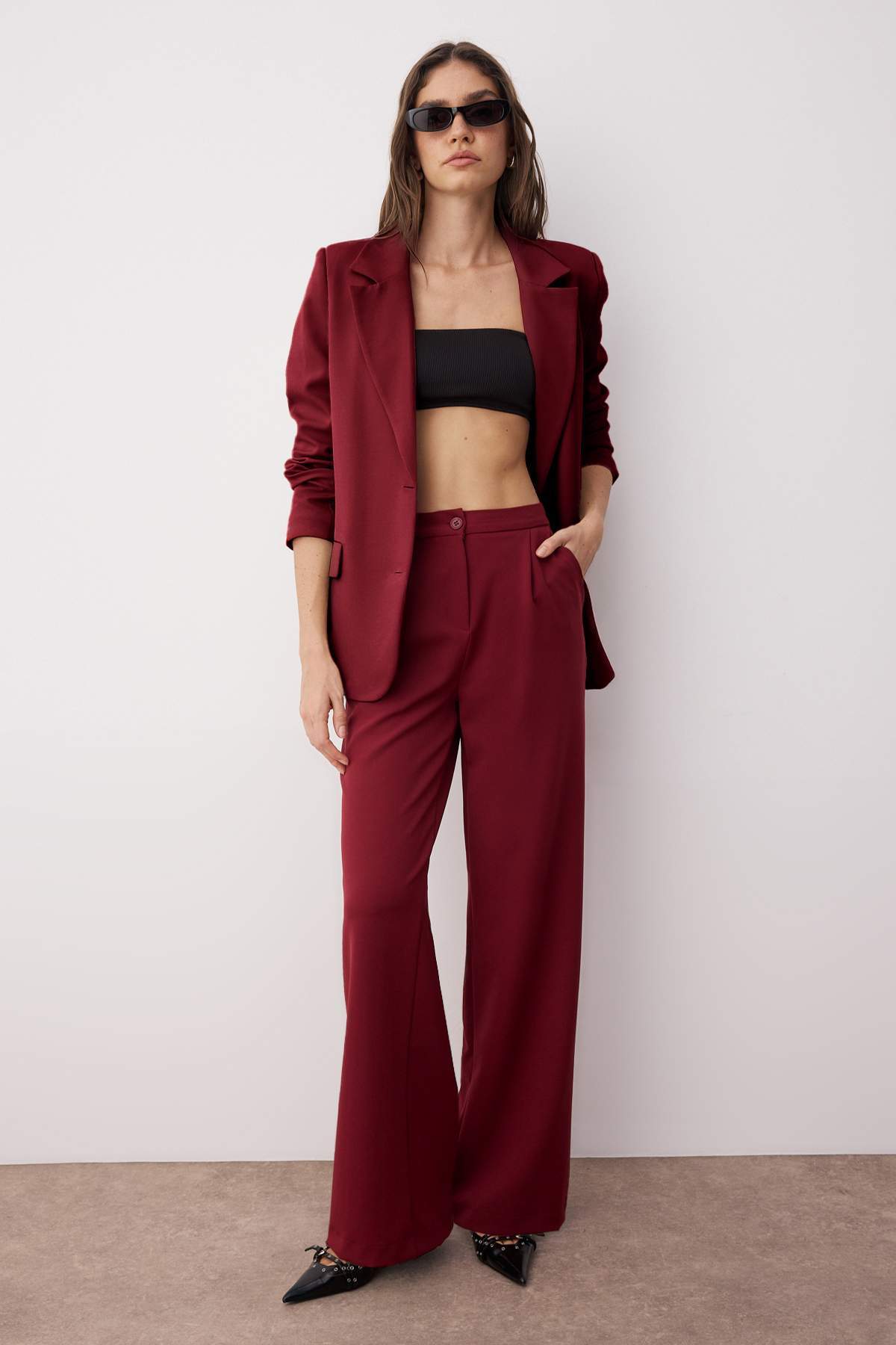 Pantalone TWOAW22PL0139 - bordo [djesi-src-3537a103c0bc6c7430bb8972524076b984252319bb03fc8dcd072807f6a5b339]