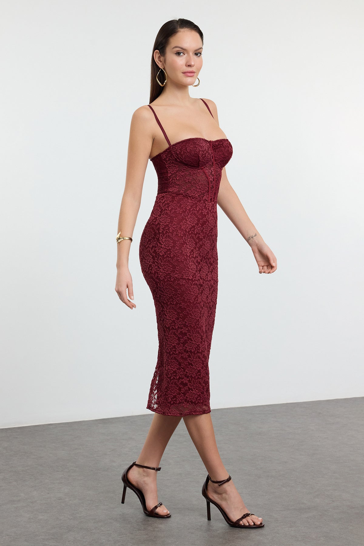 Haljine TPRAW25EL00120 - bordo