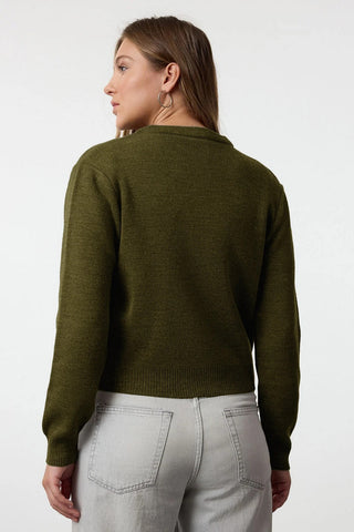Kardigan TWOAW25HI00216 - khaki [djesi-src-95cda7b9b69f57ce7e56bd5b9d9aaad53d9edde4f54da642f25b54fde46c17e0]