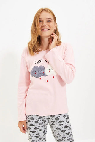 Pidžame THMAW21PT0646 - roze [djesi-src-ef046198a674dd5356a18c0dfecbd3f62f0bf464a082a0e1374178a8464a9569]
