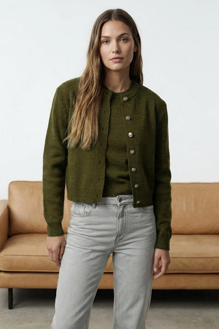 Kardigan TWOAW25HI00216 - khaki [djesi-src-7e6d73a05f65af40dfb3184d39c9f9553b58daec6b80149a5cb90d6e019a8294]