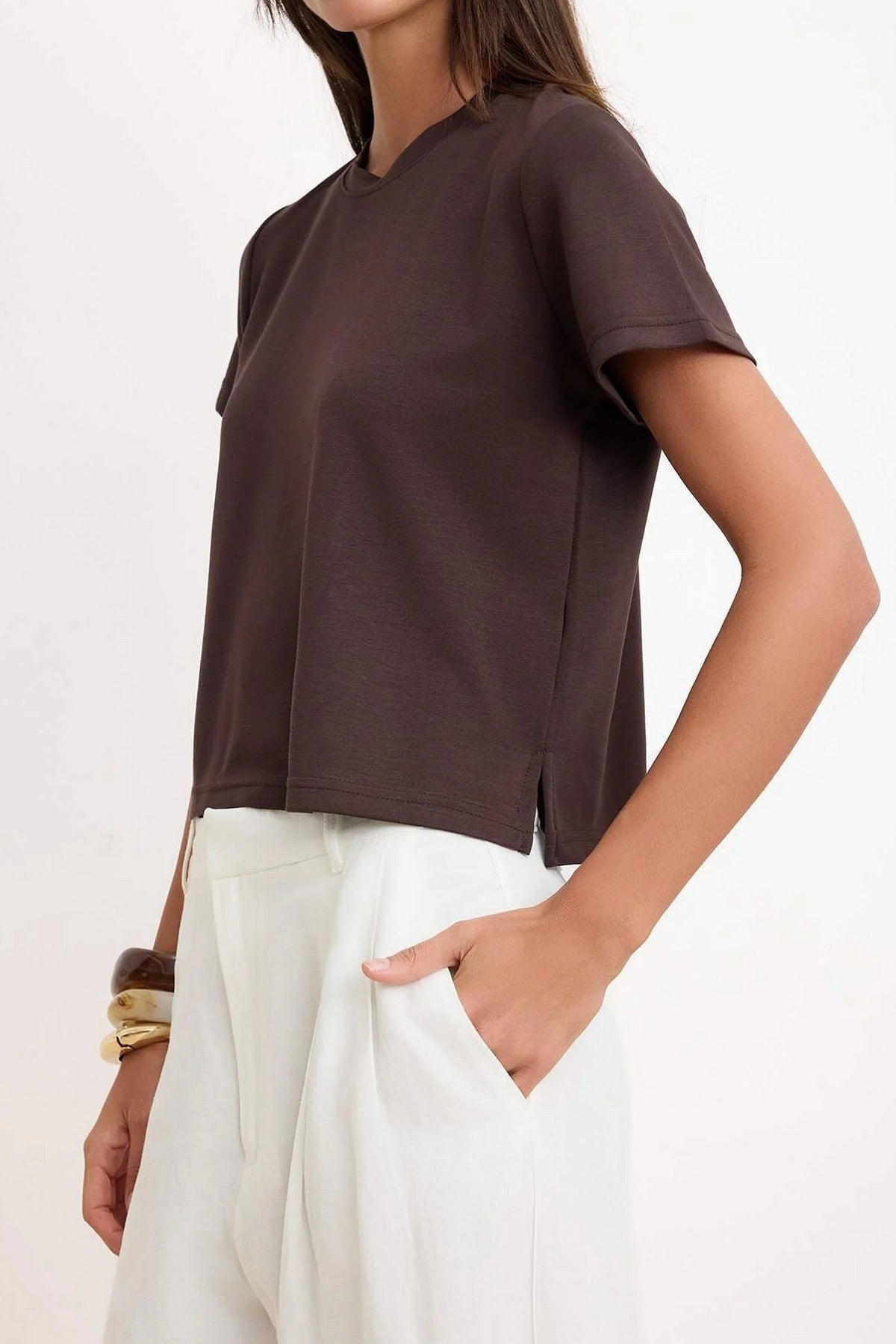 Majice TWOSS26TS00197 - braon [djesi-src-19fe2fa11bb26ec96b8f565519664fd3c3abaaccc7947fec85561e504faf1504]