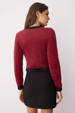 Kardigan TWOAW23HI00549 - bordo [djesi-src-5f7a19794c5230820246590d12696f0683bb89eb9ffc054f7a12ecc7e7a6f2c8]