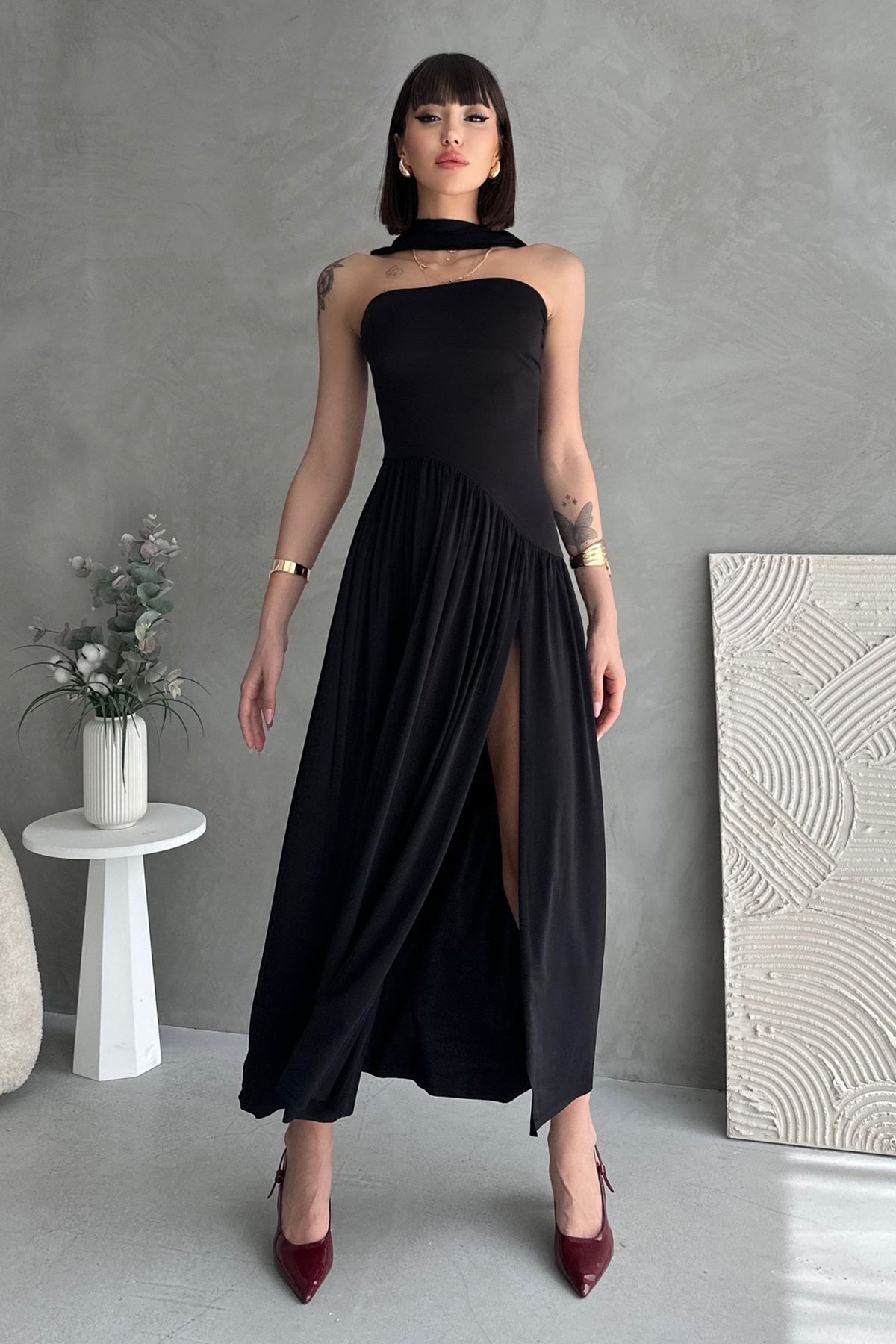 Haljine TPRSS25EL00317 - crna