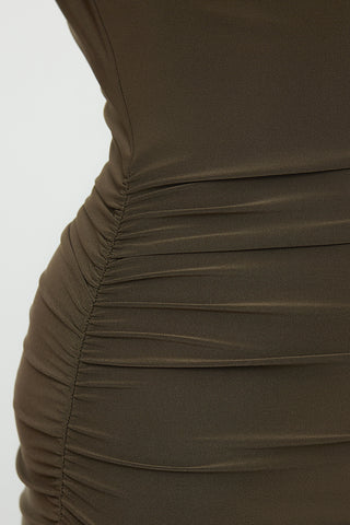 Haljine TPRAW25EL00025 - khaki
