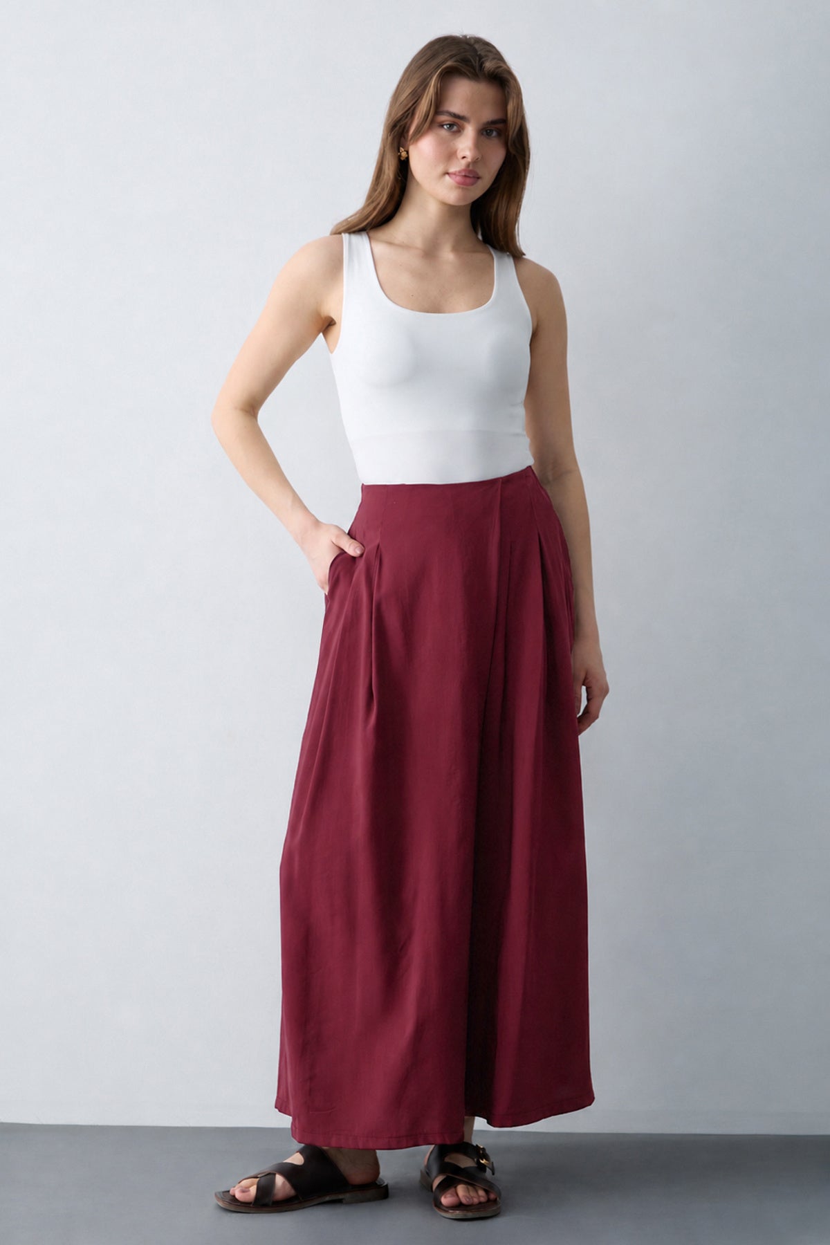 Pantalone TWOSS26PL00081 - bordo [djesi-src-e862c93002e834cd466b47db9ae240d45e29e58c1151354118a755d8e0c46194]