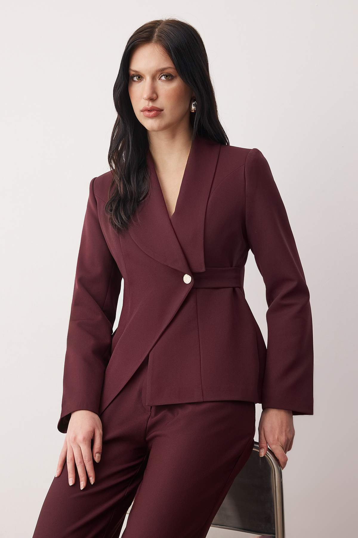 Pantalone TWOAW26AU00145 - šljive