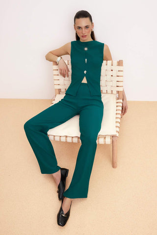 Pantalone TWOAW26AU00083 - zelena