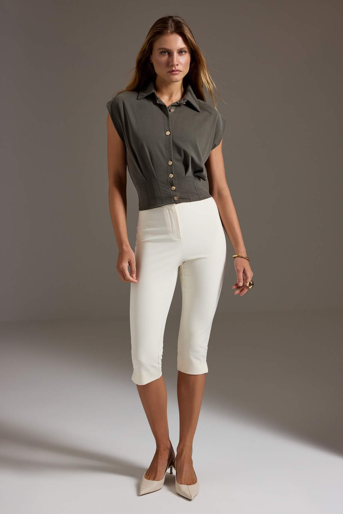 Kosulje TWOAW27BZ00086 - khaki