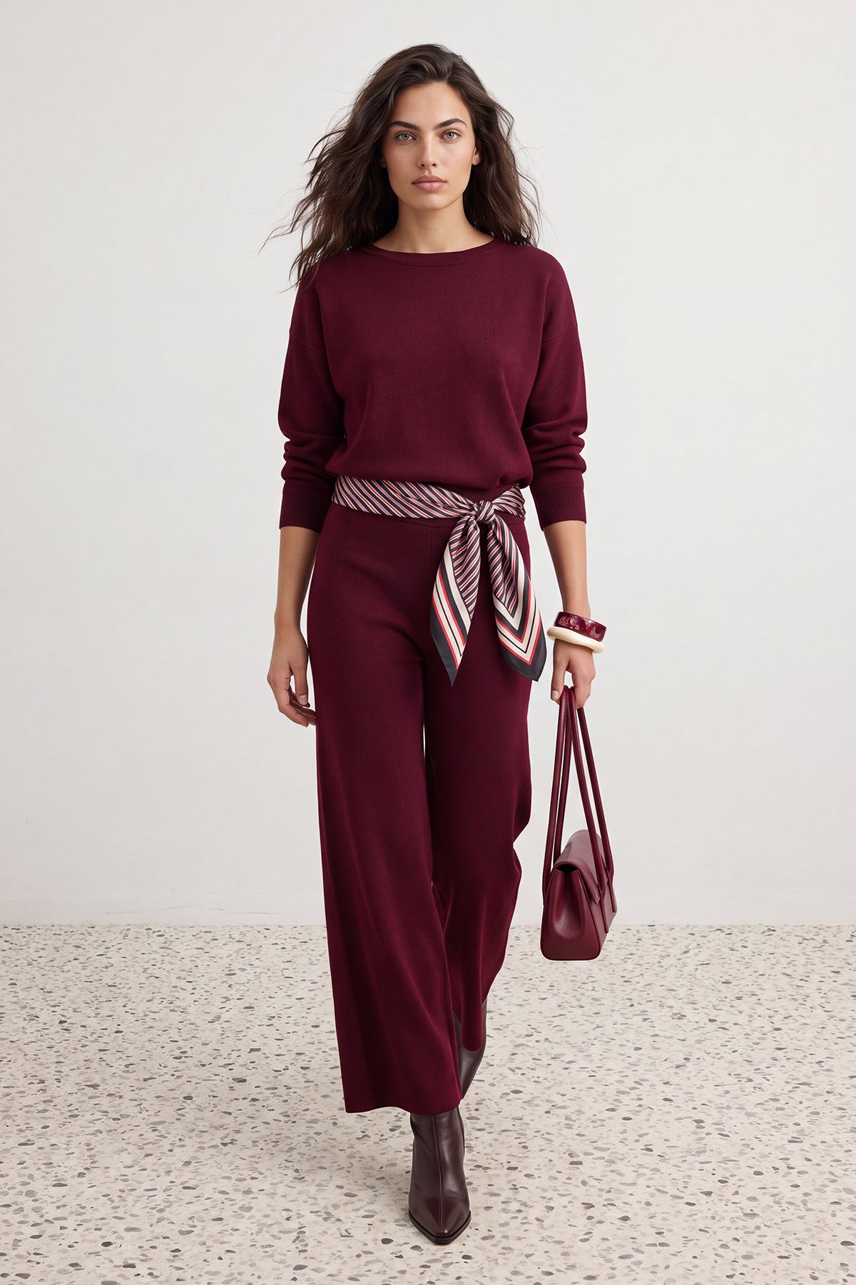 Pantalone TWOAW26AU00043 - bordo