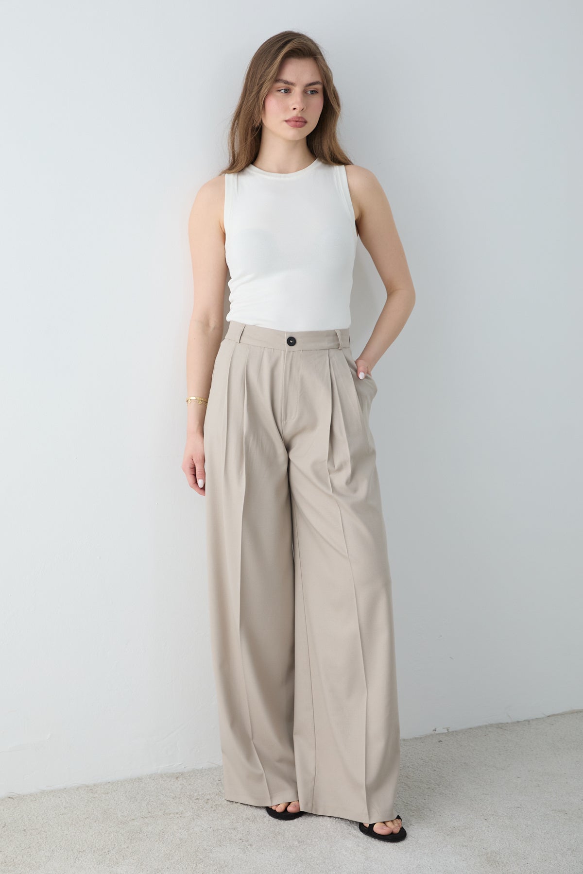 Pantalone TWOSS26PL00231 - kamen [djesi-src-de10b3af96aaa23c4fd1a1611310df92b3a564b00da2a4a81a791f7c2f809c9b]