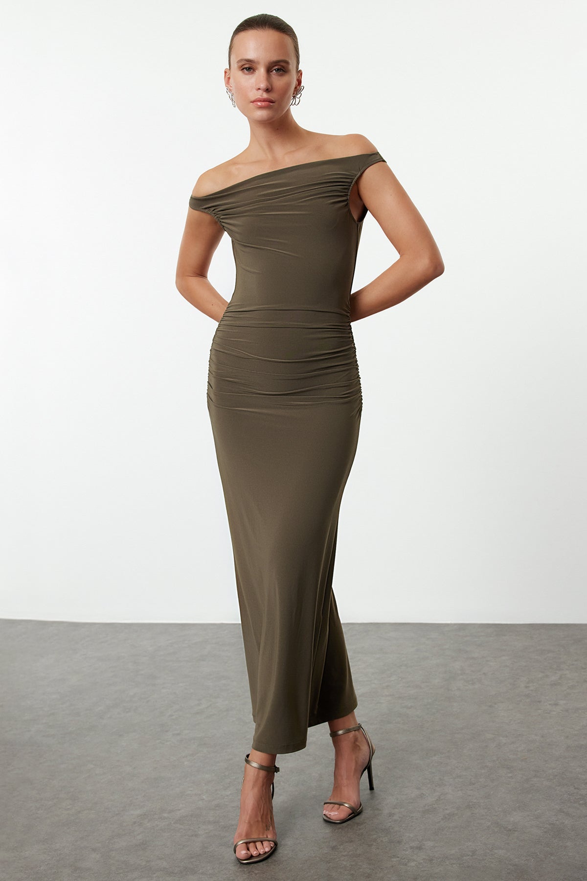 Haljine TPRAW25EL00025 - khaki