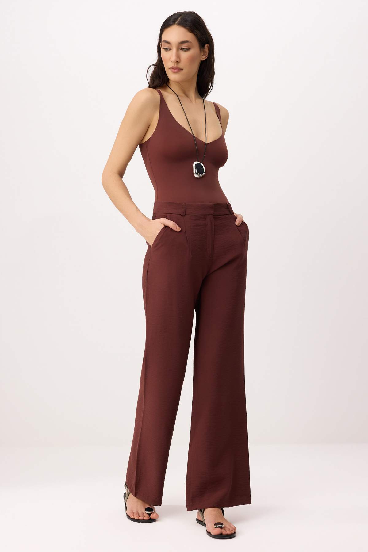 Pantalone TWOSS26PL00069 - bordo [djesi-src-655f8027da9e91eeba50a5cd48dfdc38d25bedaed6151083f2ac785e23c34acb]