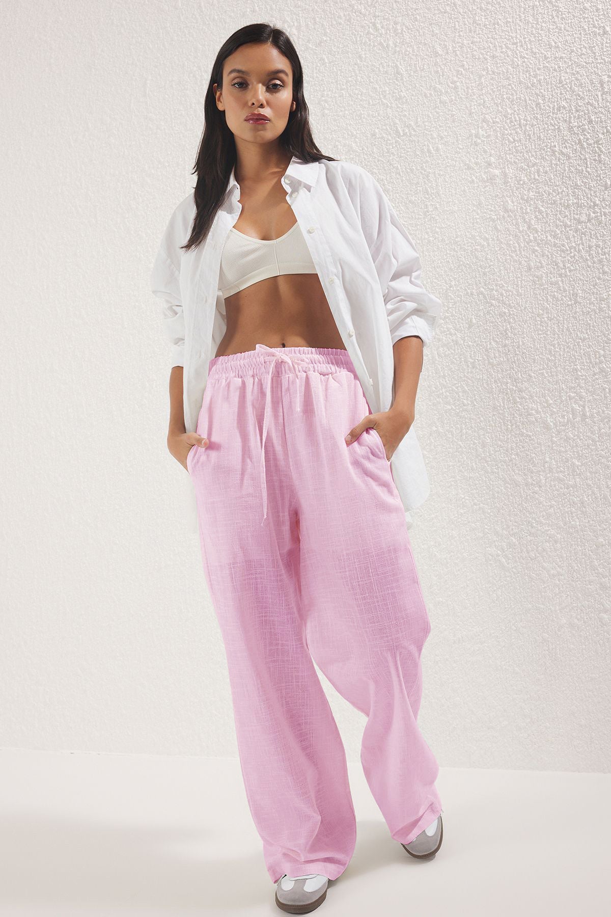 Pantalone TWOSS25PL00121 - roze [djesi-src-0ac00f37e9668656bcd3ace2359f48e67ef42e65920015a88be31bf34d538ab1]