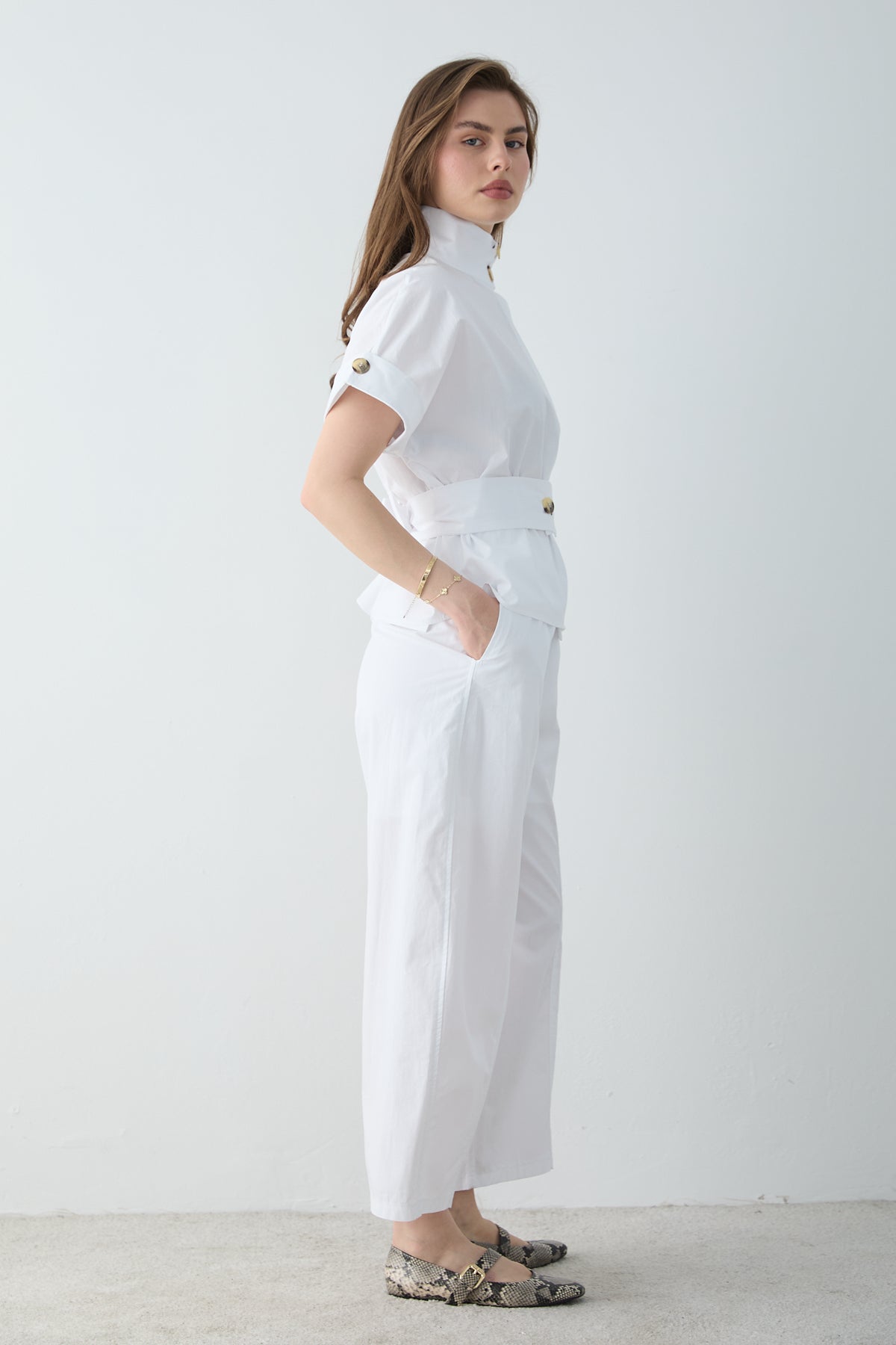 Pantalone TWOSS26AU00232 - bijela