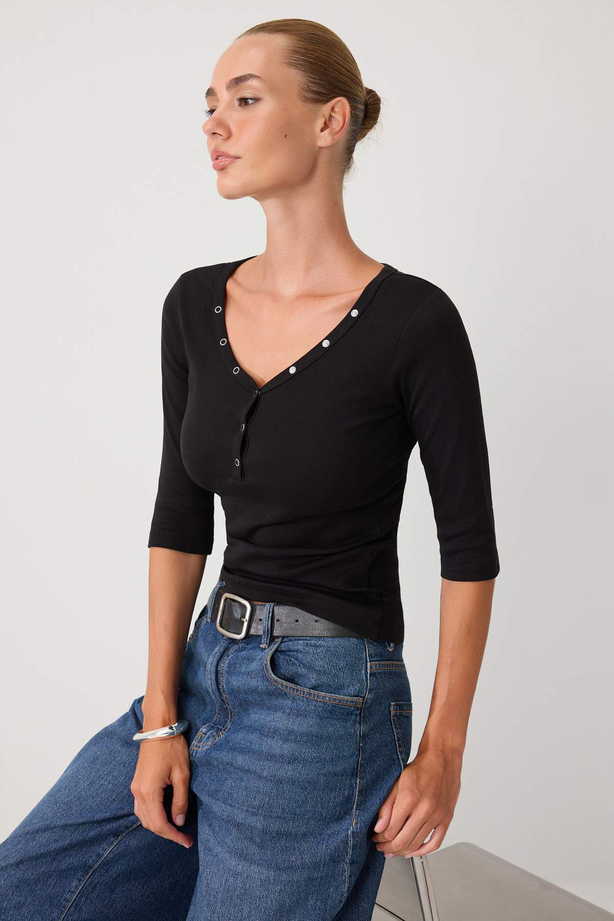 Bluze TWOSS26BZ01006 - crna