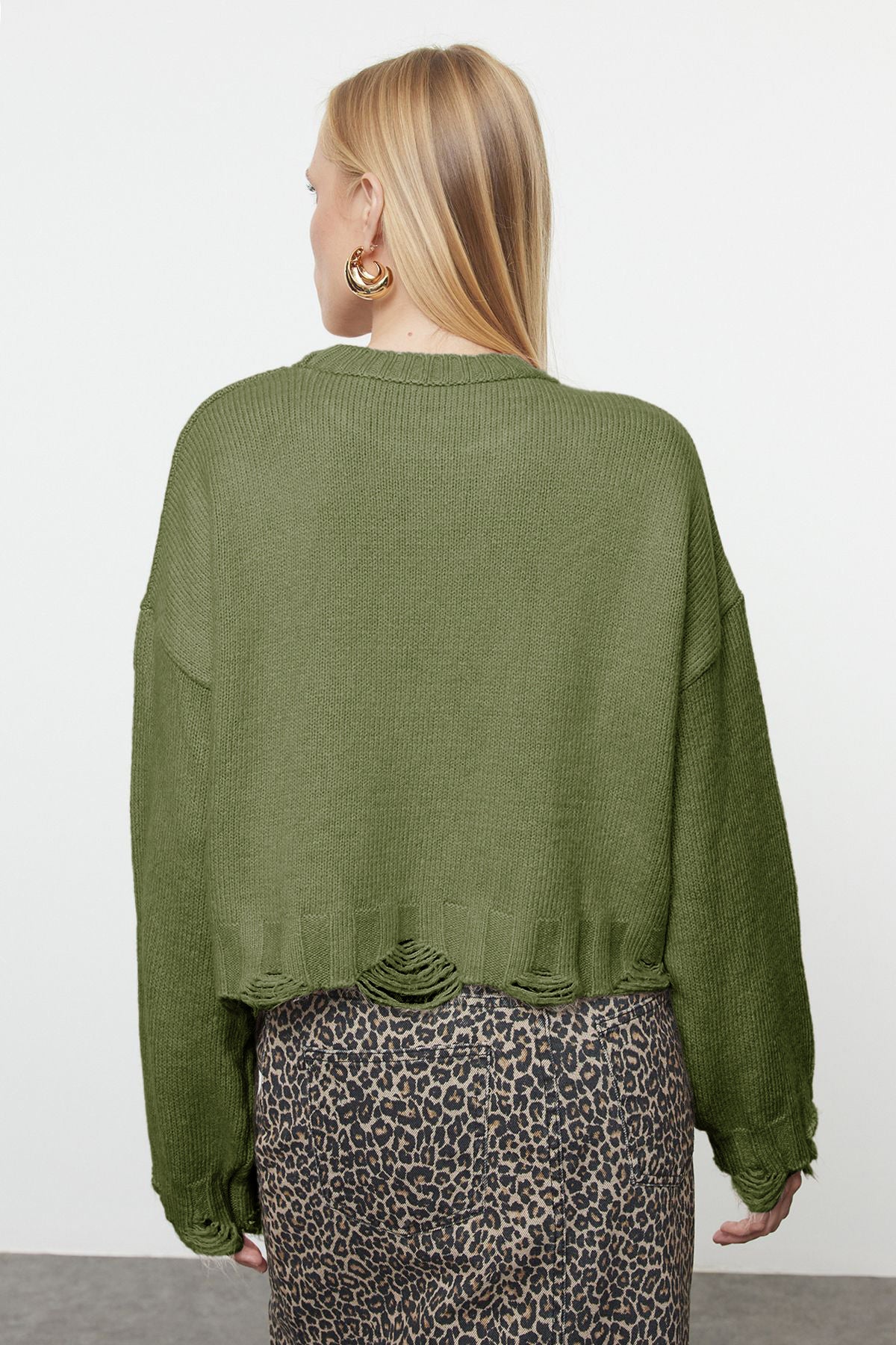 Džemper TWOAW24KZ00319 - khaki