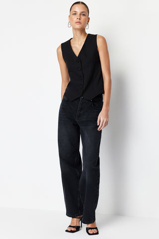 Farmerke TWOSS24JE00038 - crna