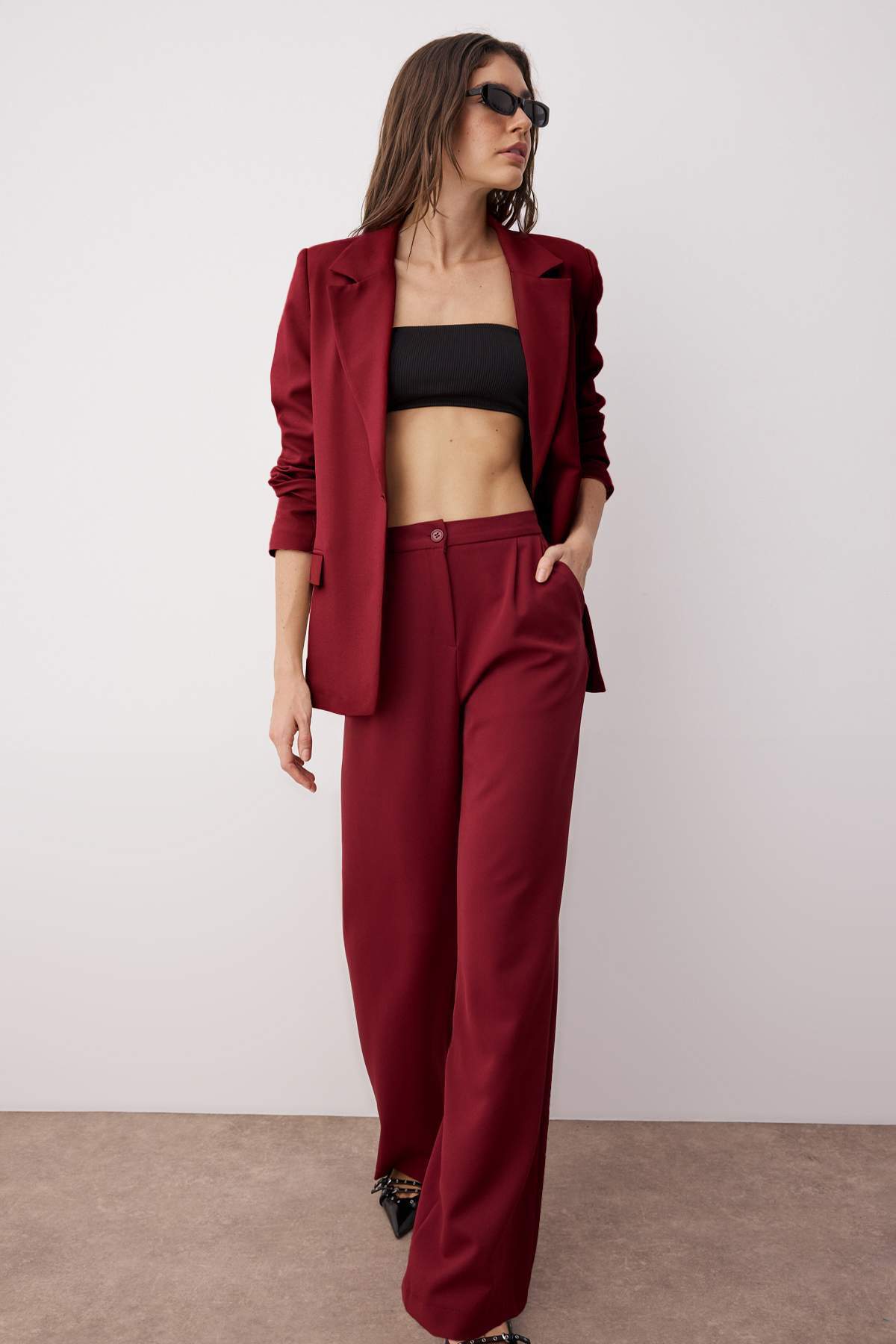Pantalone TWOAW22PL0139 - bordo [djesi-src-e60417191e56ff445f1b54061f460a12091b3292630a5949f9cc035eb9ef305a]