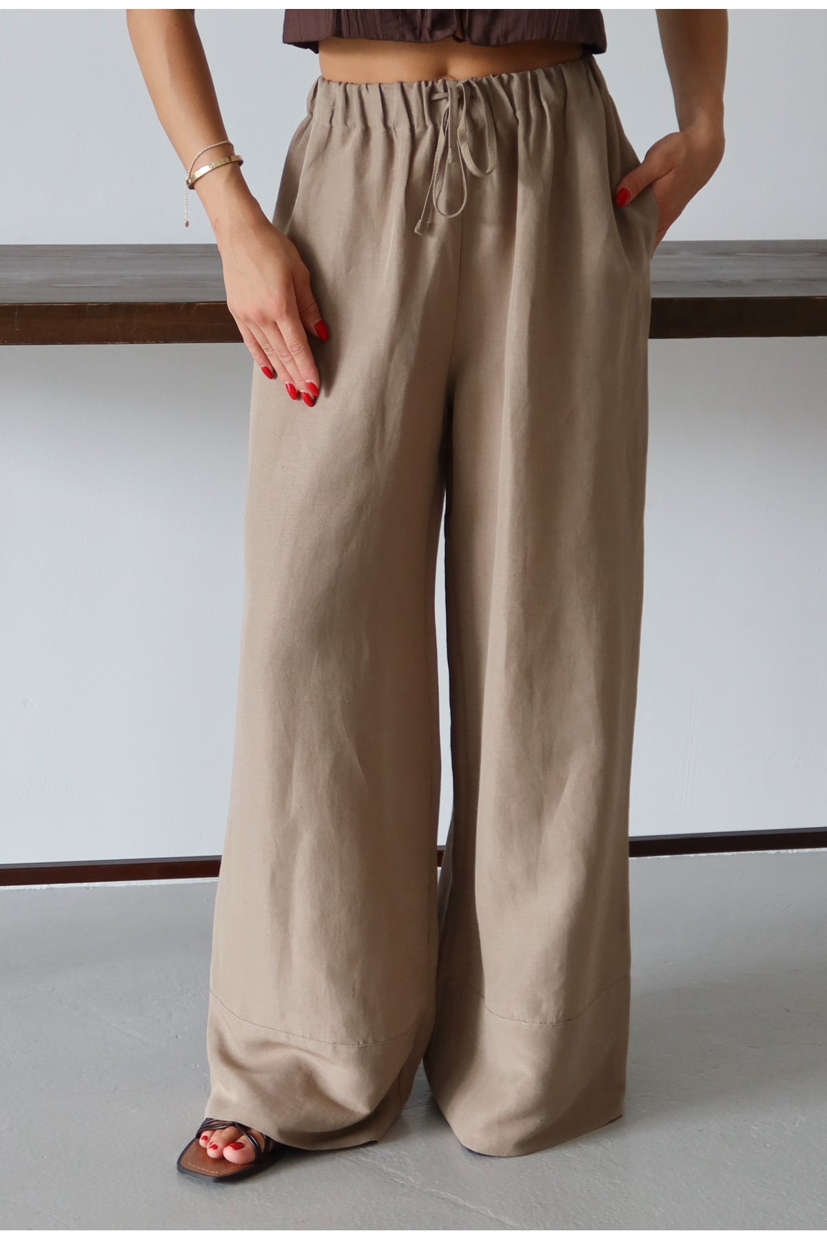 Pantalone TWOSS25PL00124 - vizon [djesi-src-44bb0900075fafaad80f4807fe9f772ccf9e28a77046586aa3dc0a83cca3dadc]