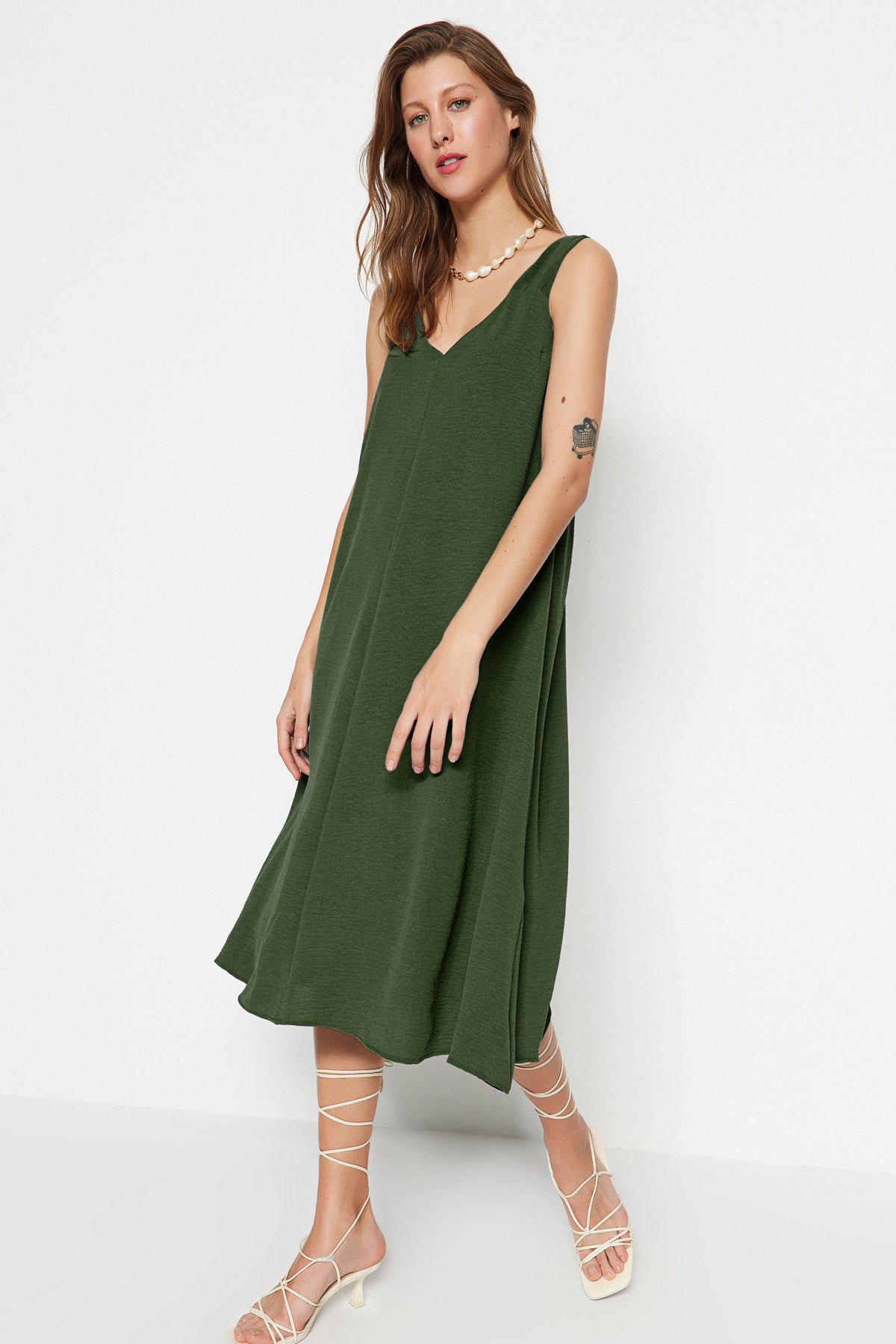 Haljine TWOSS23EL00882 - khaki