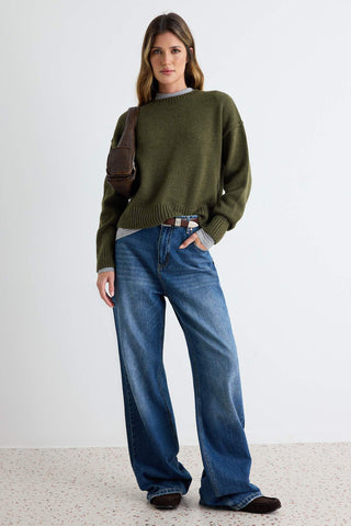 Džemper TWOAW27KZ00120 - khaki