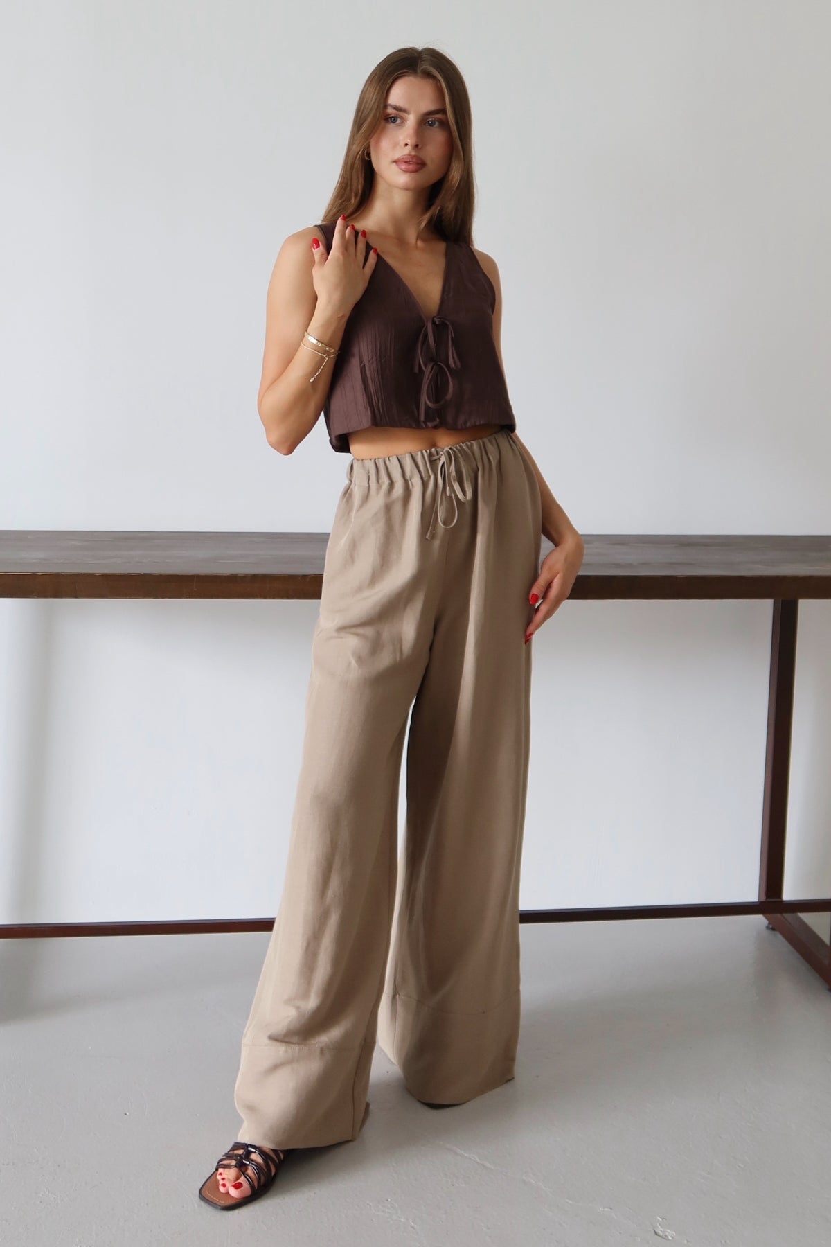 Pantalone TWOSS25PL00124 - vizon [djesi-src-aa4aec1d23c088529b097baea627875f6315852529bc0c133b608d971f2c387b]