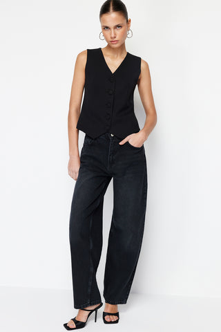 Farmerke TWOSS24JE00038 - crna