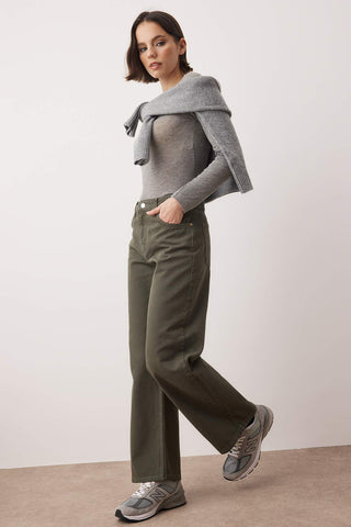 Farmerke TWOAW26JE00190 - khaki