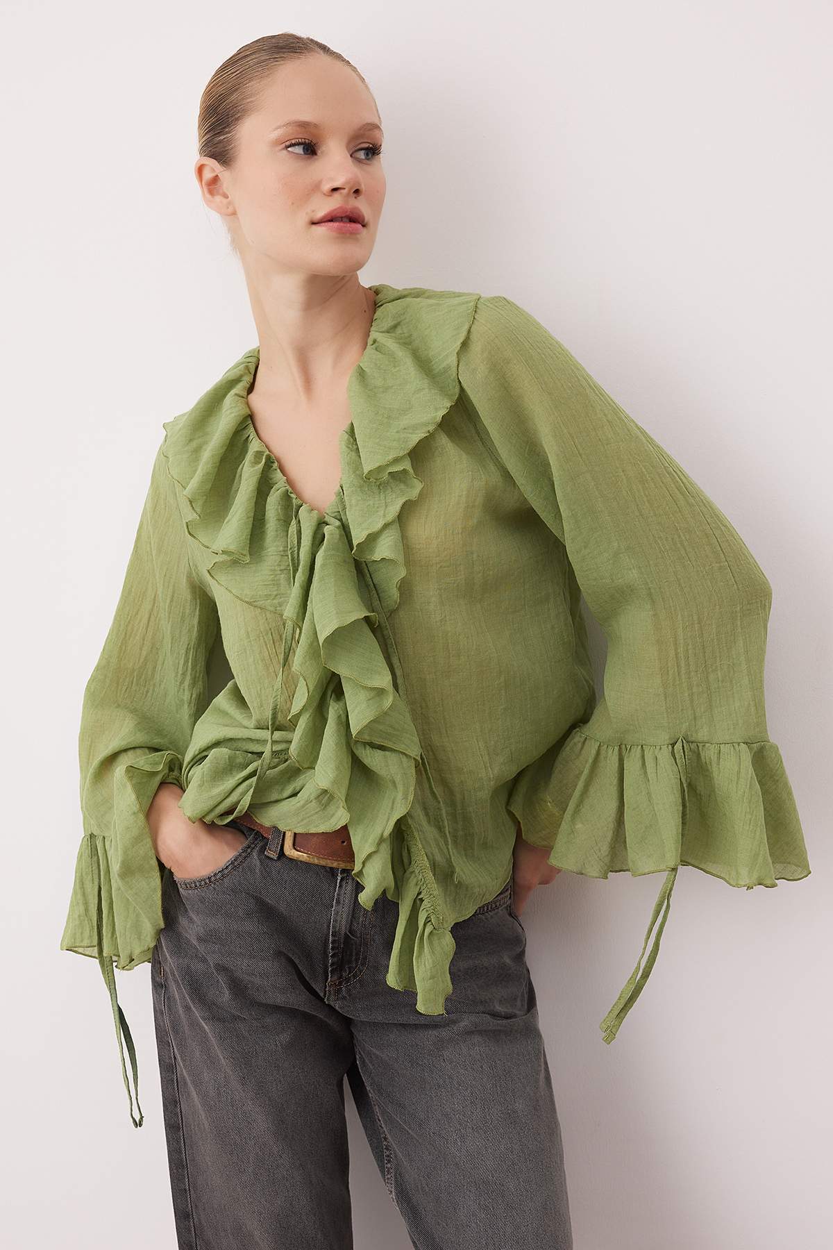 Bluze TWOSS25BZ00551 - zelena