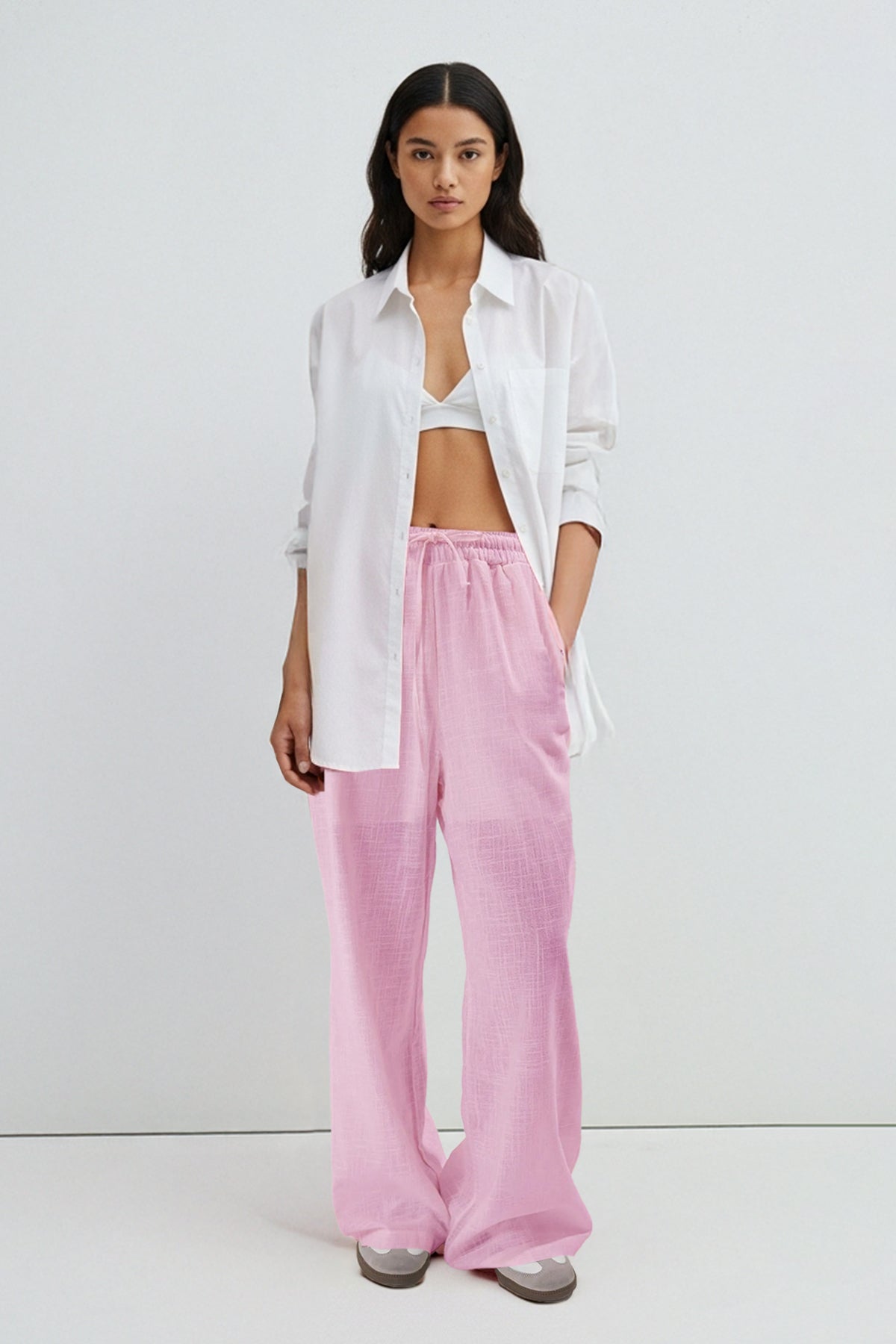 Pantalone TWOSS25PL00121 - roze [djesi-src-85aa1352051ce5c23d6d4a25deb373e17bf1a250ed6bd7437219e4d33bee8d35]