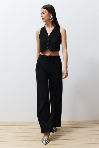Pantalone TWOSS24AU00017 - crna